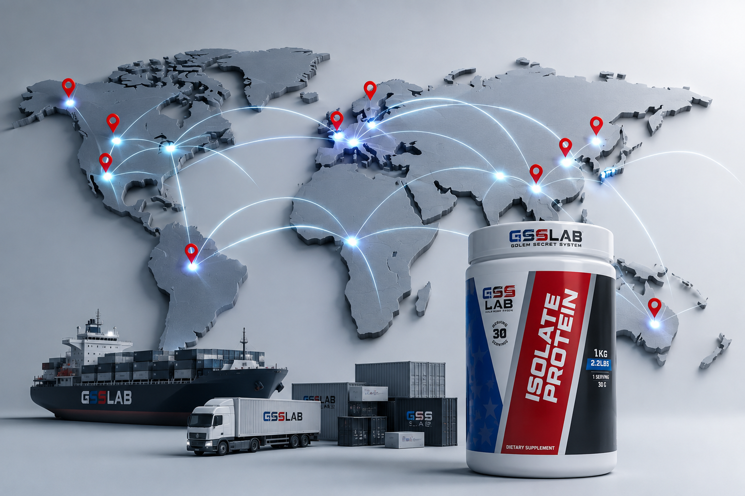 GSS Lab global distribution network and logistics